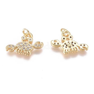 Латунные микро проложить кубического циркония подвески ZIRC-G168-21G-1