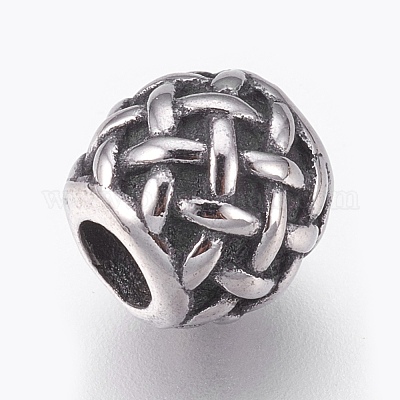 Европейские бусины из хирургической нержавеющей стали 316 STAS-O097-78AS-1