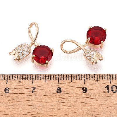 Латунные микро проложить кубического циркония подвески KK-T074-72KCG-02-1