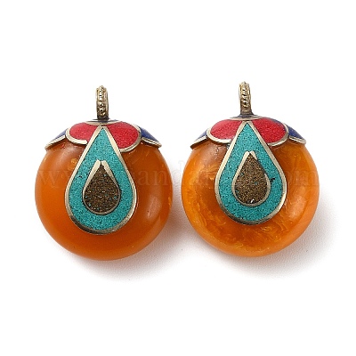 Подвески ручной работы в тибетском стиле KK-G473-03G-1