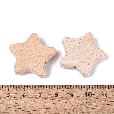 Natürliche Buchenholzperlen&nbsp;WOOD-Q001-05-1