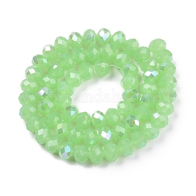 Стеклянные бусины с гальваническим покрытием  EGLA-A044-J8mm-L01-1