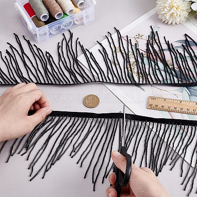 Отделка стеклянной бахромы длиной 1 ярд AJEW-PH0006-69-1