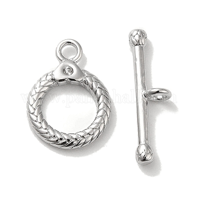 Латунная застежка-переключатель со стразами KK-H455-55P-1