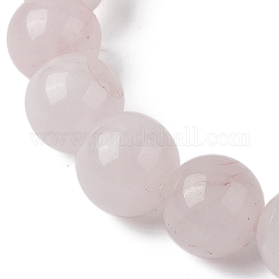 Эластичные браслеты из натурального розового кварца и синтетической бирюзы с бисером дельфина BJEW-JB09830-02-1