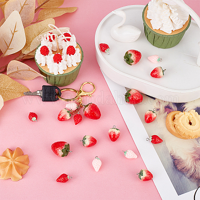 32шт 4 стиля непрозрачные подвески из смолы RESI-OC0001-45-1