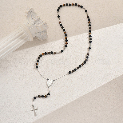 Винтажные четки из натурального окрашенного агата TK9602-1