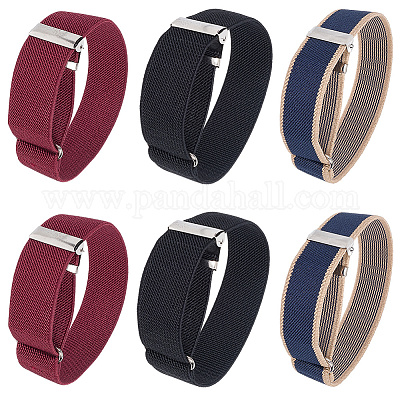 3 пара полиэстеровых держателей для рукавов рубашек в двух стилях AJEW-GF0010-79-1