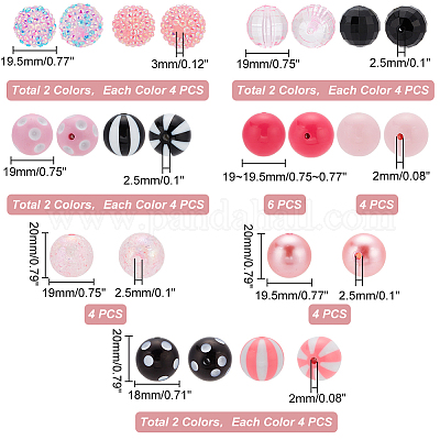 1 набор акриловых бусин&nbsp;FIND-PH0007-04C-1