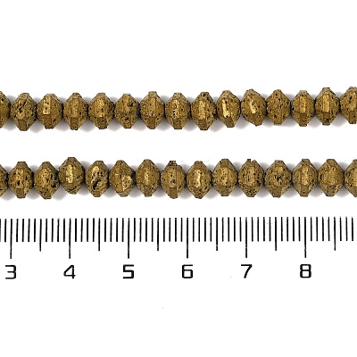 Гальванические бусины из натуральной лавы G-A234-F02-01D-1