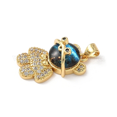 Латунные микро проложить кубического циркония смолы подвески KK-L239-024G-1