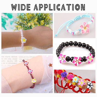 80шт 8 стиля ручной работы из полимерной глины 3d цветок плюмерия бусины CLAY-AR0001-32-1