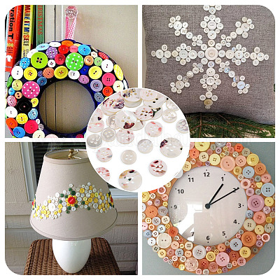 45 шт. 3 стильных пуговицы-ракушки с 4 отверстиями BUTT-TA0001-27-1