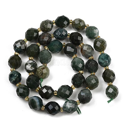 Природные моховой агат бисер нитей G-N342-149I-26-1