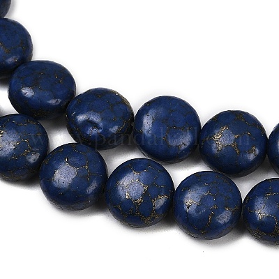 Синтетический говлит имитация лазурита бусины G-S393-12A-12mm-1