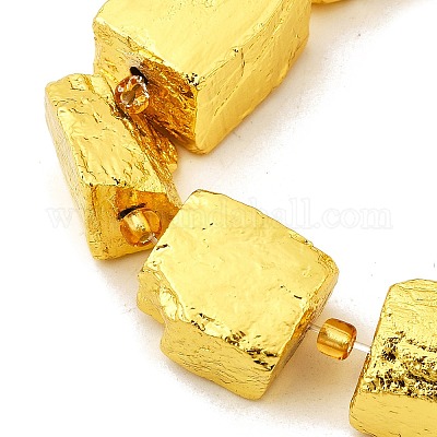 Гальванические натурального пирита бусы пряди G-F800-A01-1