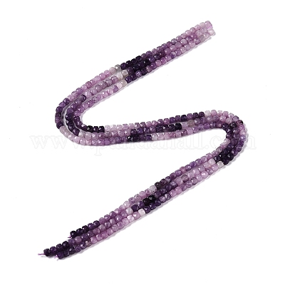 Нити бусин из натурального лепидолита градиентного цвета G-N342-138B-1