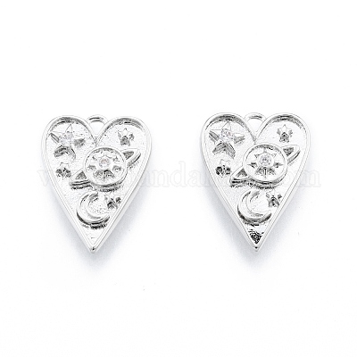 Латунные микропаве прозрачные подвески с фианитом KK-C006-25P-1