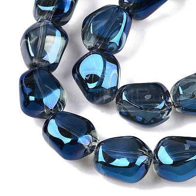 Стеклянные бусины с гальваническим покрытием &nbsp;EGLA-T021-08J-1