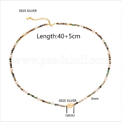 Ожерелья с подвесками овальной формы из натурального индийского агата RJ3624-1