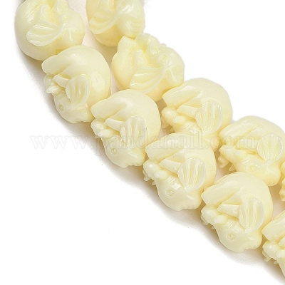 Нити резных бусин из синтетического коралла CORA-R050-03-1