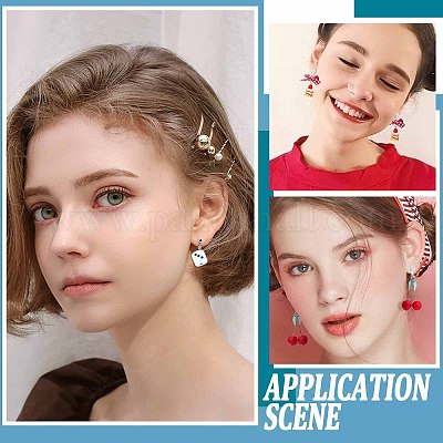 40 шт. 2-х цветная фурнитура для сережек-клипс из нержавеющей стали 304 STAS-SC0004-26-1