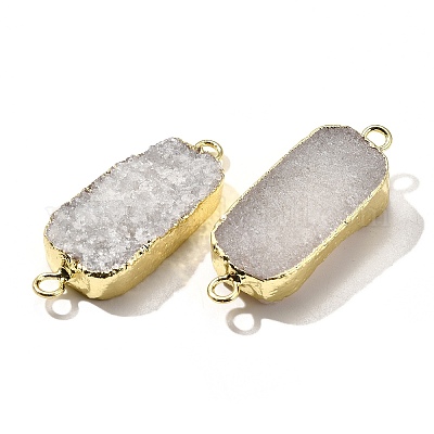 Подвески-коннекторы из натурального окрашенного кварцевого кристалла G-K189-02LG-02-1