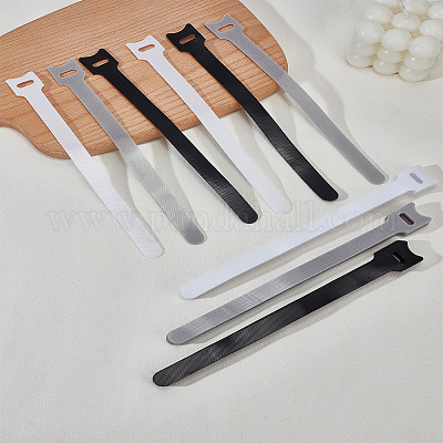 30 шт. 3-х цветный многоразовый нейлон с полиэстеровыми кабельными стяжками FIND-LP0006-55-1