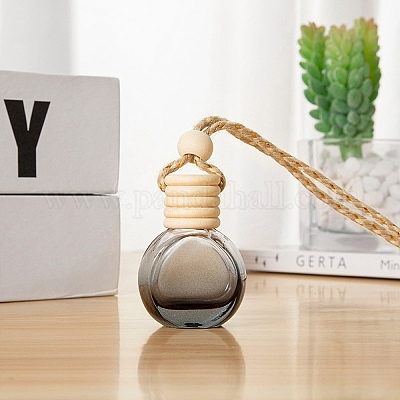 Подвески из пустого стеклянного флакона духов с деревянной крышкой PW-WG32648-07-1