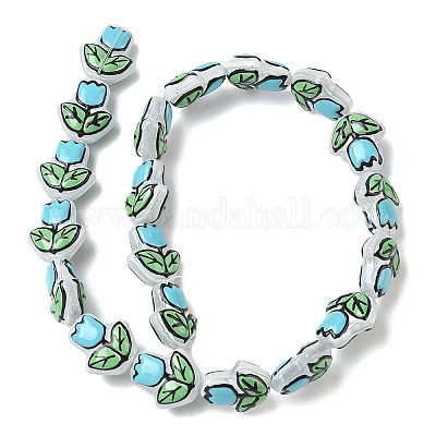 Прозрачные стеклянные эмалевые бусины LAMP-C023-01A-1