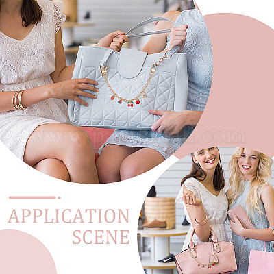 2 шт. сплав огнеупорный кирпич эмаль фрукты подвеска кабель цепочка кошелек декоративные цепи HJEW-ME00012-1