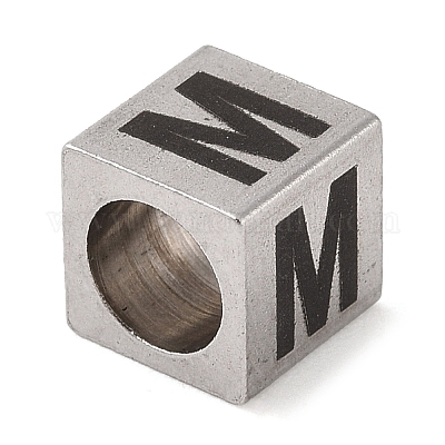 Европейские бусины из нержавеющей стали 201 STAS-M058-01M-P-1