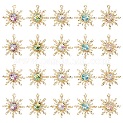 20 шт. 5-цветные подвески из сплава и пластика в виде чешуи рыбы-русалки и дракона FIND-SC0004-01-1