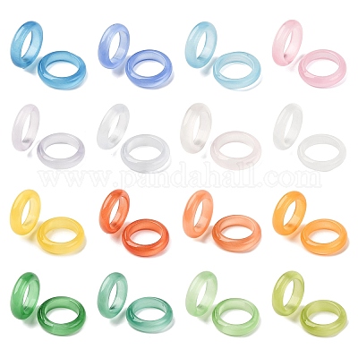 Cat Eye палец кольца RJEW-G363-01B-1