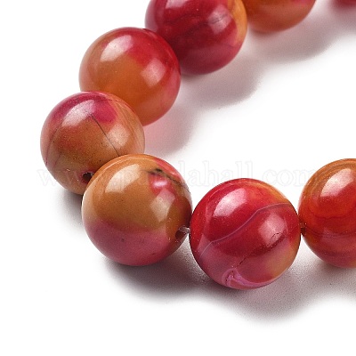 Природные многоцветные агат бисер пряди G-A261-B12-14mm-1