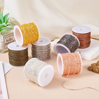 Железные плоские кабельные цепи с латунным покрытием CH-TAC0007-01S-1