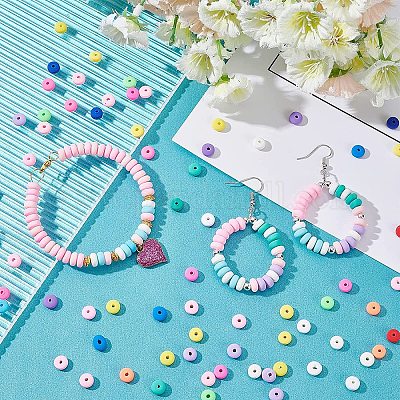 Cute Flower Sweet Fruit Soft Polymer Clay Beaded Bracelet for Women Boho Colorful Beads Pearl