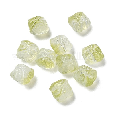 Выпечка расписные прозрачные стеклянные бусины GLAA-C035-01N-1