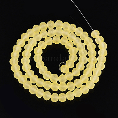 Нити стеклянных бусин FGLA-N003-6mm-08-1