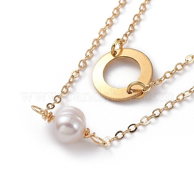 Двухслойные ожерелья NJEW-JN02683-1