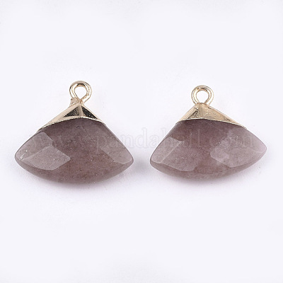 Подвески гальванические из натурального клубники и кварца G-T112-04B-1