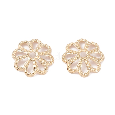 Латунные многолепестковые колпачки для бусинок KK-K253-22G-1