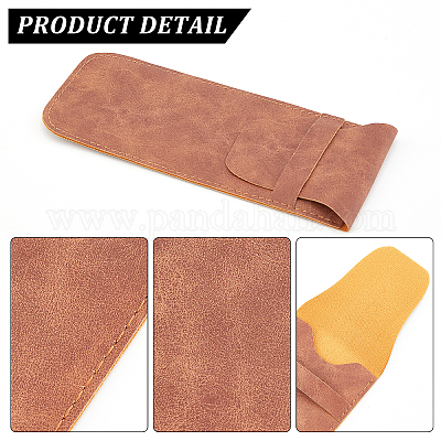 6шт 3 цвета PU искусственная кожа футляр для очков AJEW-NB0003-21-1