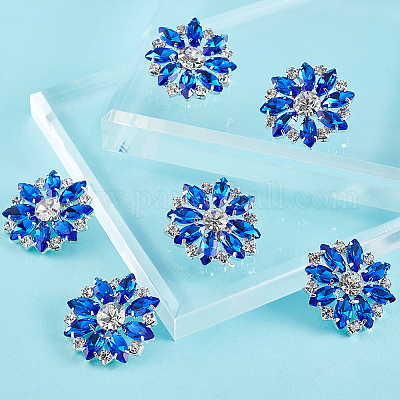 6 шт. пуговицы со стразами из сплава с 1 отверстиями BUTT-GA0001-15C-1