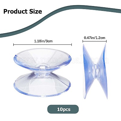 10pcs ventouses à double face en silicone pour aquarium en verre