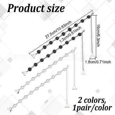 2 пара двухцветных пластиковых бусин с имитацией жемчуга FIND-GO0002-47-1
