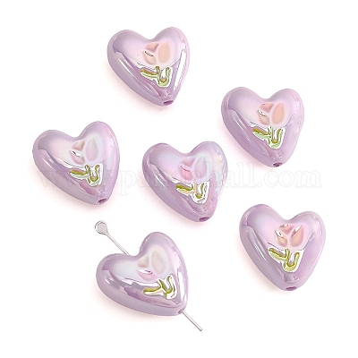 2 шт. УФ-покрытие акриловые бусины PW-WG22008-02-1