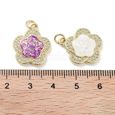 Латунные микропаве прозрачные подвески с фианитом KK-L213-001G-1