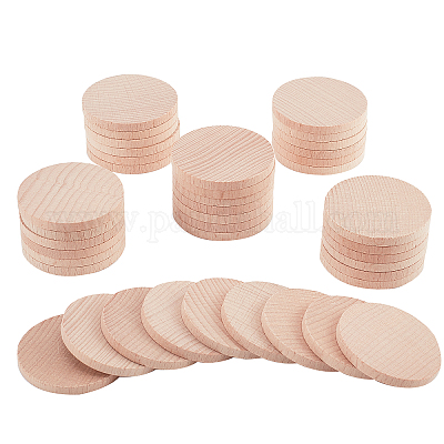 Shop NBEADS 40 Pcs 1.96 Unfinished Round Wooden Discs for Jewelry Making -  PandaHall Selected