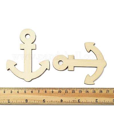 Неокрашенные деревянные большие подвески WOOD-XCP0002-08-1